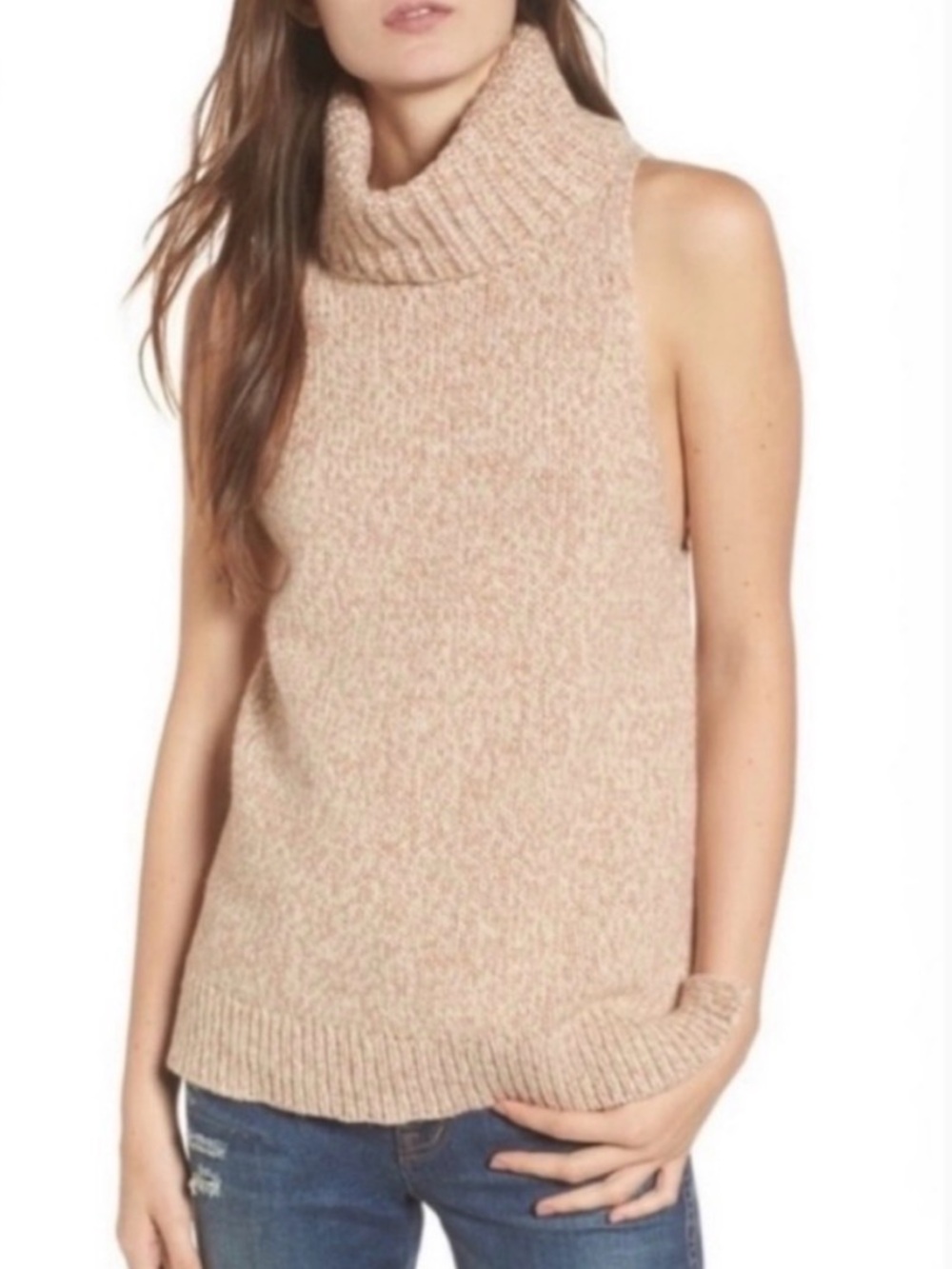 Madewell Hallowell Sleeveless Turtleneck Sweater Small